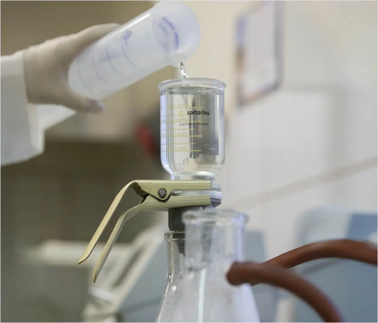 A person doing research in a laboratory