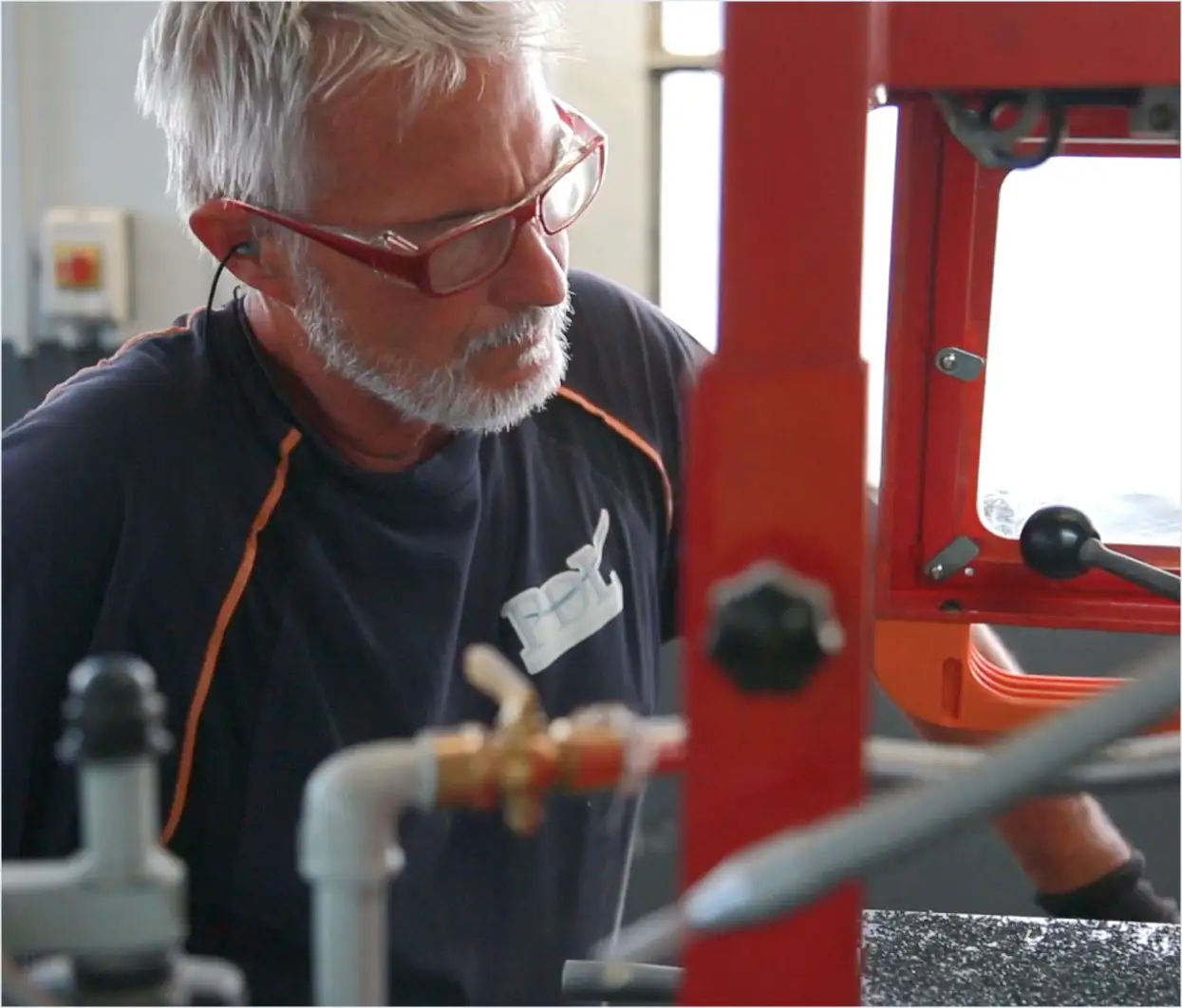 A man working on a factory
