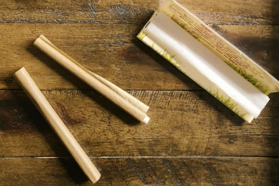 A rolling paper kit over a table.