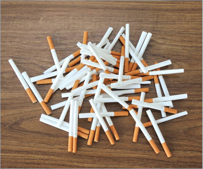 A pile of cigarettes
